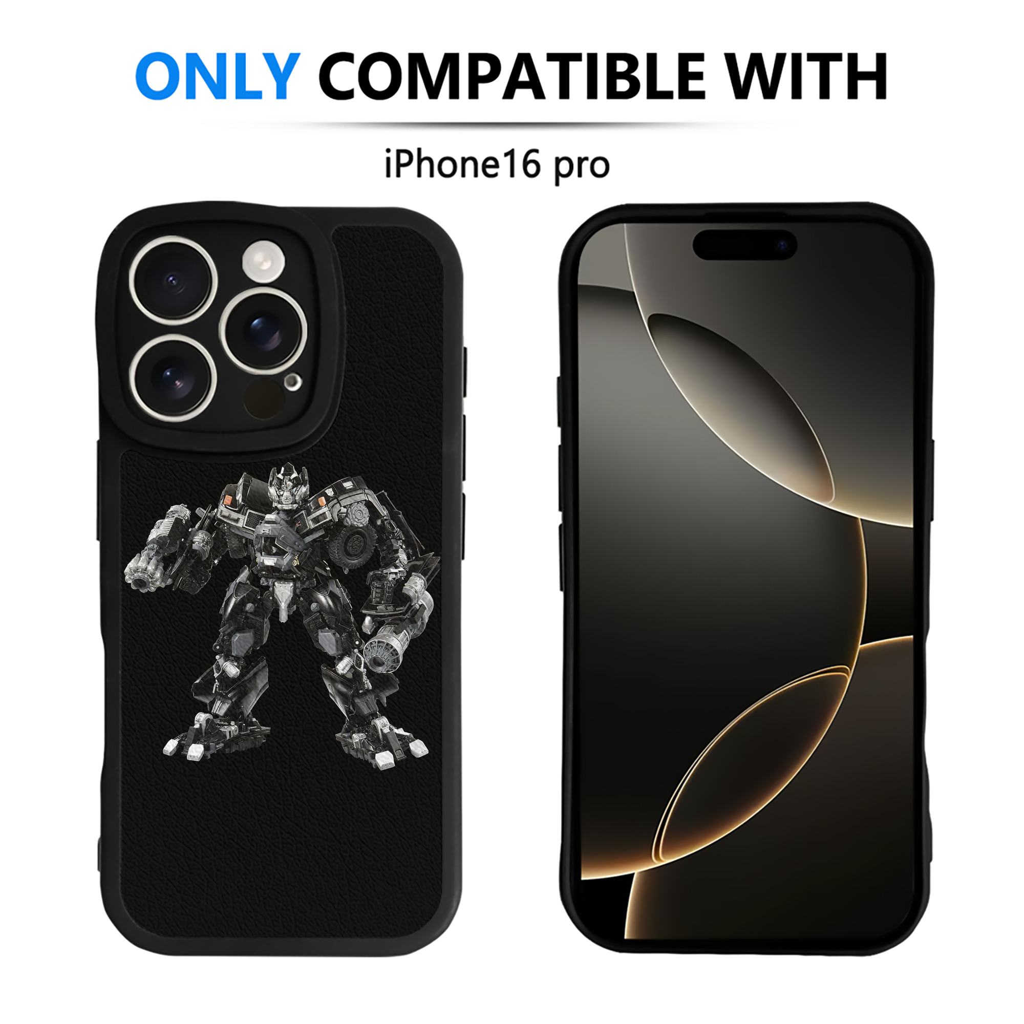 （画像用） Transformers トランスフォーマー 【iPhone 16シリーズ対応】シリコンスマホケース（レザー調） 材質：シリコン
